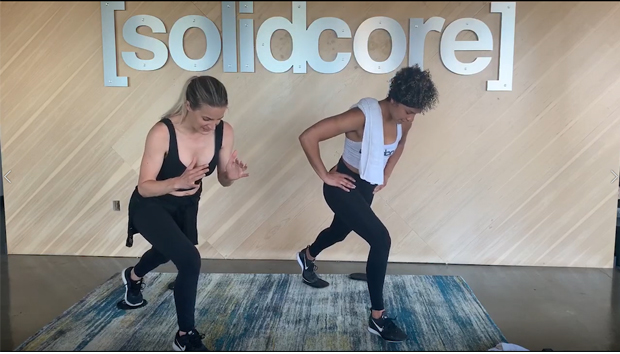 2 women working out