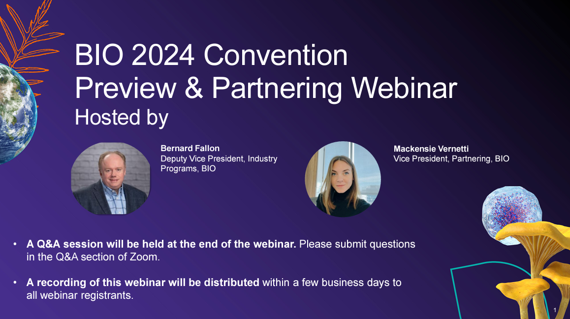 BIO 2024 Convention Preview and Partnering Webinar video tile