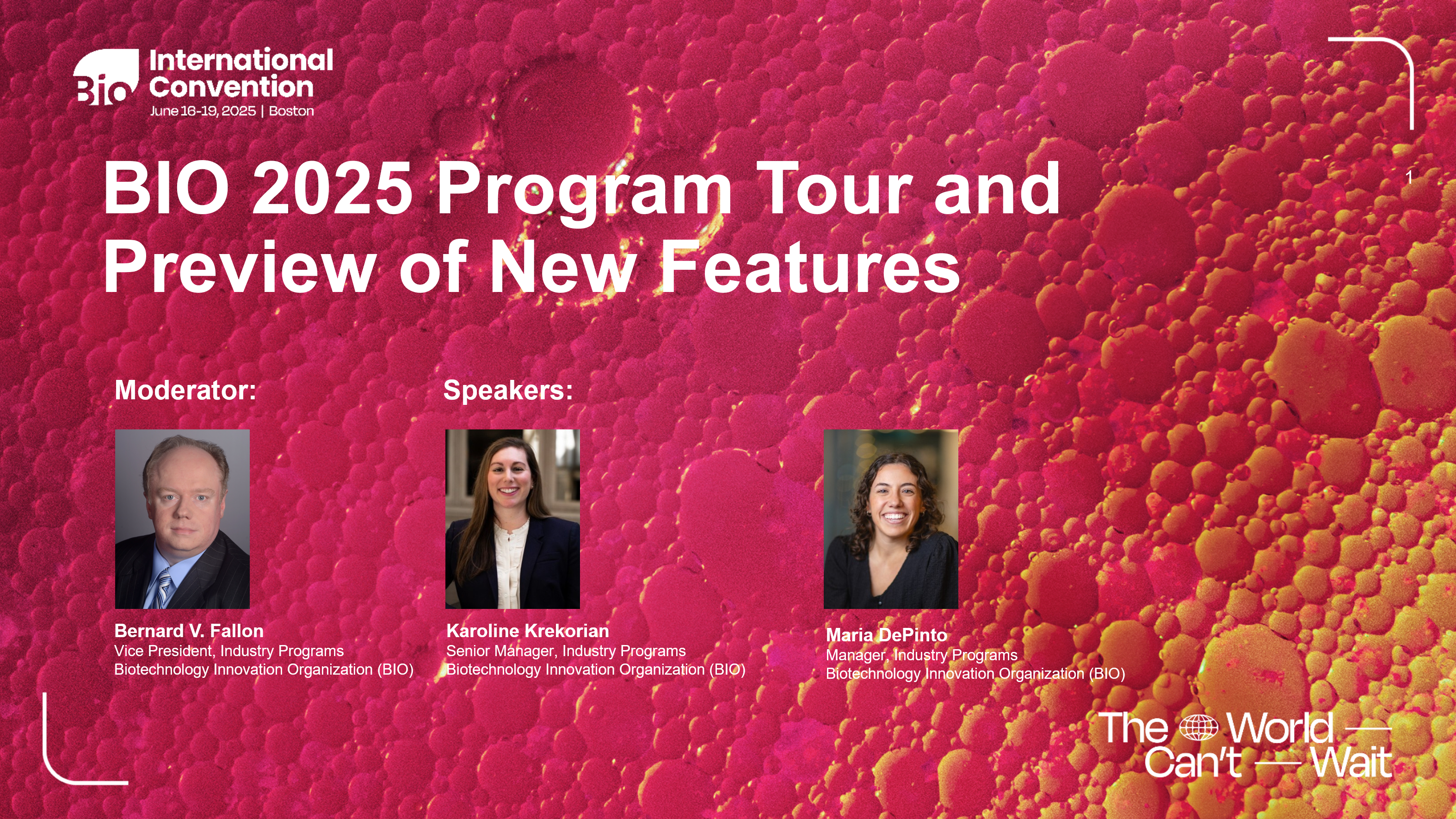 BIO Program Tour webinar title slide