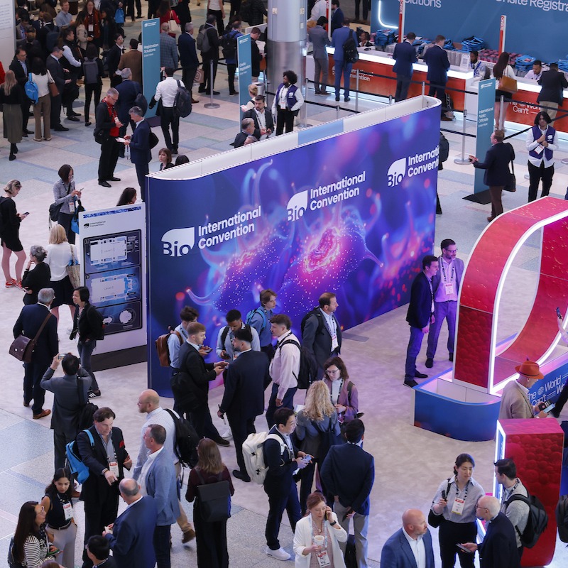 BIO Convention registrants in motion image