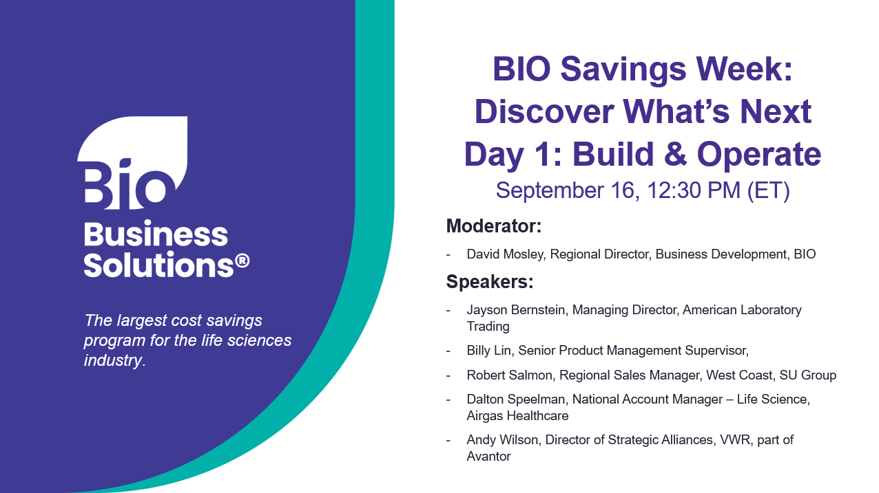 Video tile_BIO Savings Week_Discover What's Next -- Build and Operate