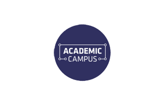 Academic Campus logo on blue background