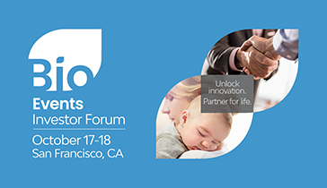 BIO Investor Forum Event taking place Oct 17-18, San Francisco, CA