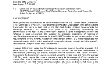 FTC HSR Comments