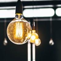 Hanging light bulb