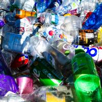 Assortment of commingled materials for recycling