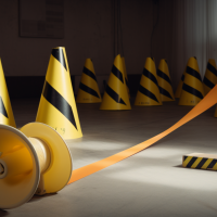 Loudspeaker and caution tape image