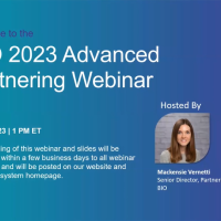 BIO 2023 Advanced Partnering webinar title slide