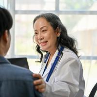 Patient with doctor image